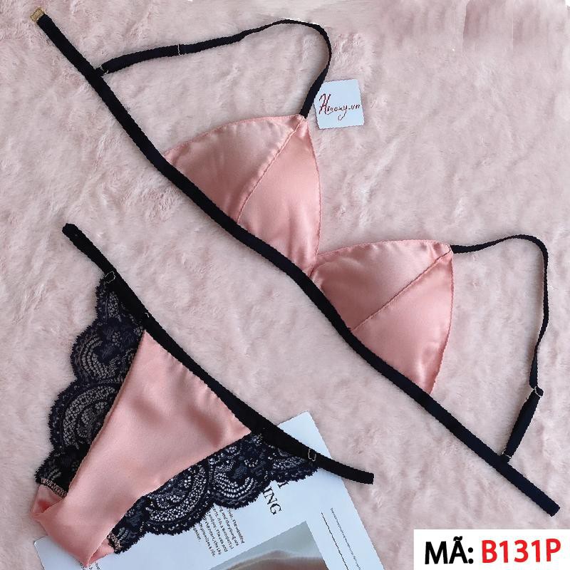HISEXY Set Đồ Lót Bralette Lụa Satin Cao Cấp Thiết Kế Gọng Mỏng Kiểu quần V | BigBuy360 - bigbuy360.vn