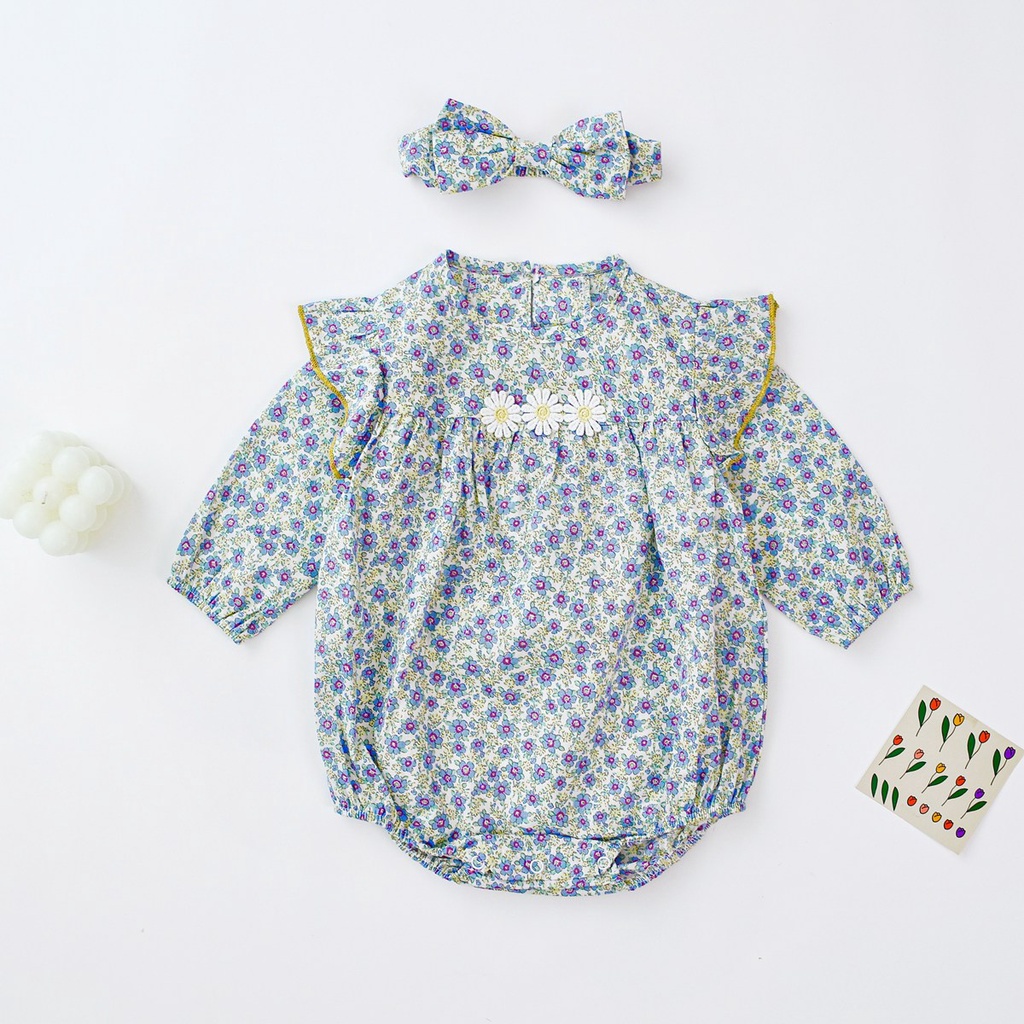 Áo liền quần và băng đô SANLUTOZ tay dài thời trang mùa thu phong cách đơn giản dễ thương