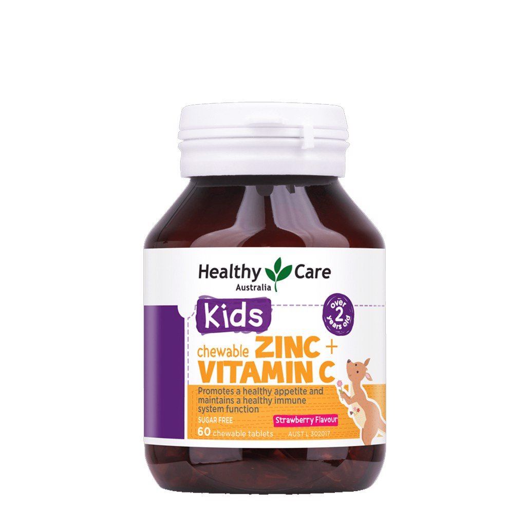 Viên nhai kẽm ZinC + Vitamin C Healthycare cho bé