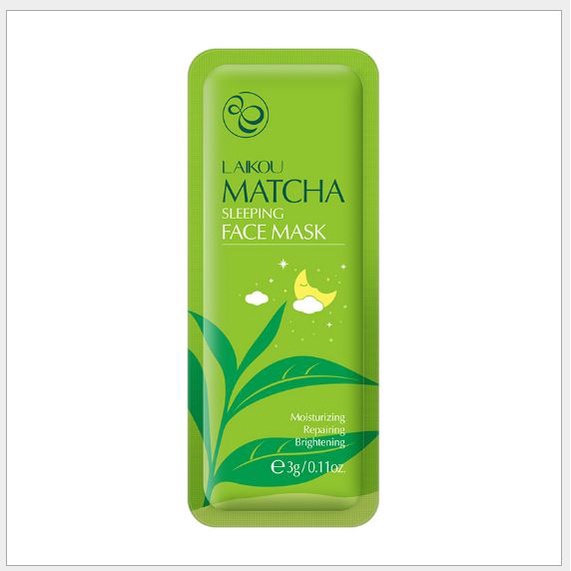 Túi 15 gói mặt nạ ngủ trà xanh Matcha LaiKou