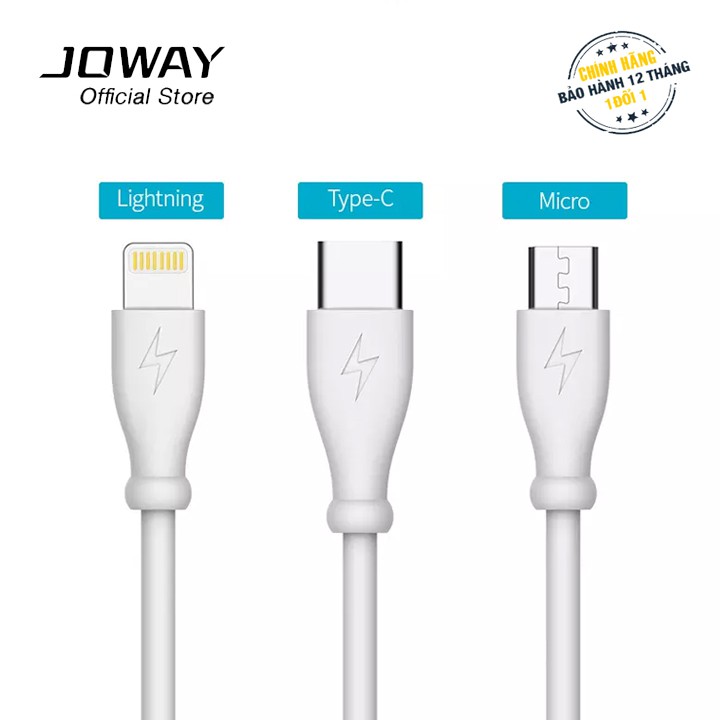 Cáp sạc siêu bền Joway dành cho Samsung, Iphone, Xiaomi, Oppo, Huawei