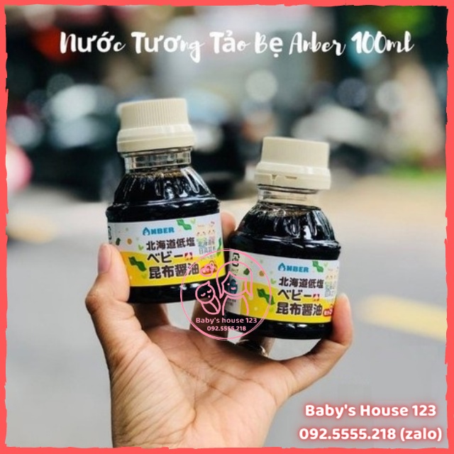 Nước Tương Tách Muối Tảo Bẹ Kids &amp; Mama Anber Nội Địa Nhật 100ml