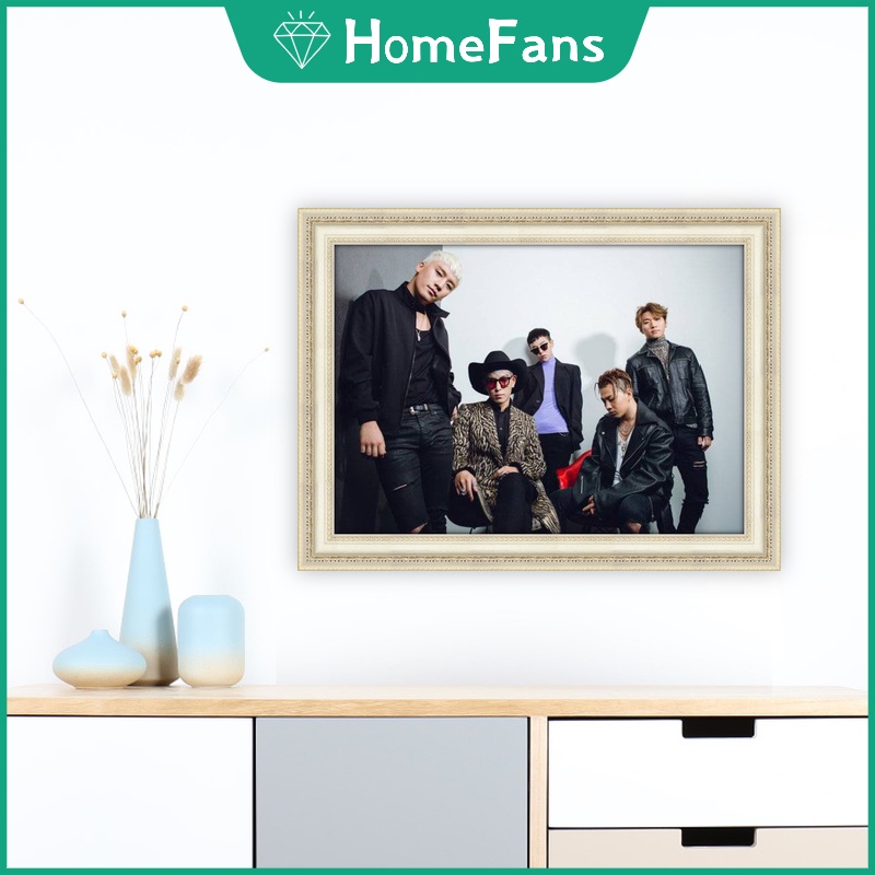 Bộ Tranh Đính Đá 5D Tự Làm 30x40cm/40x50cm Hình Nhóm Nhạc BigBang