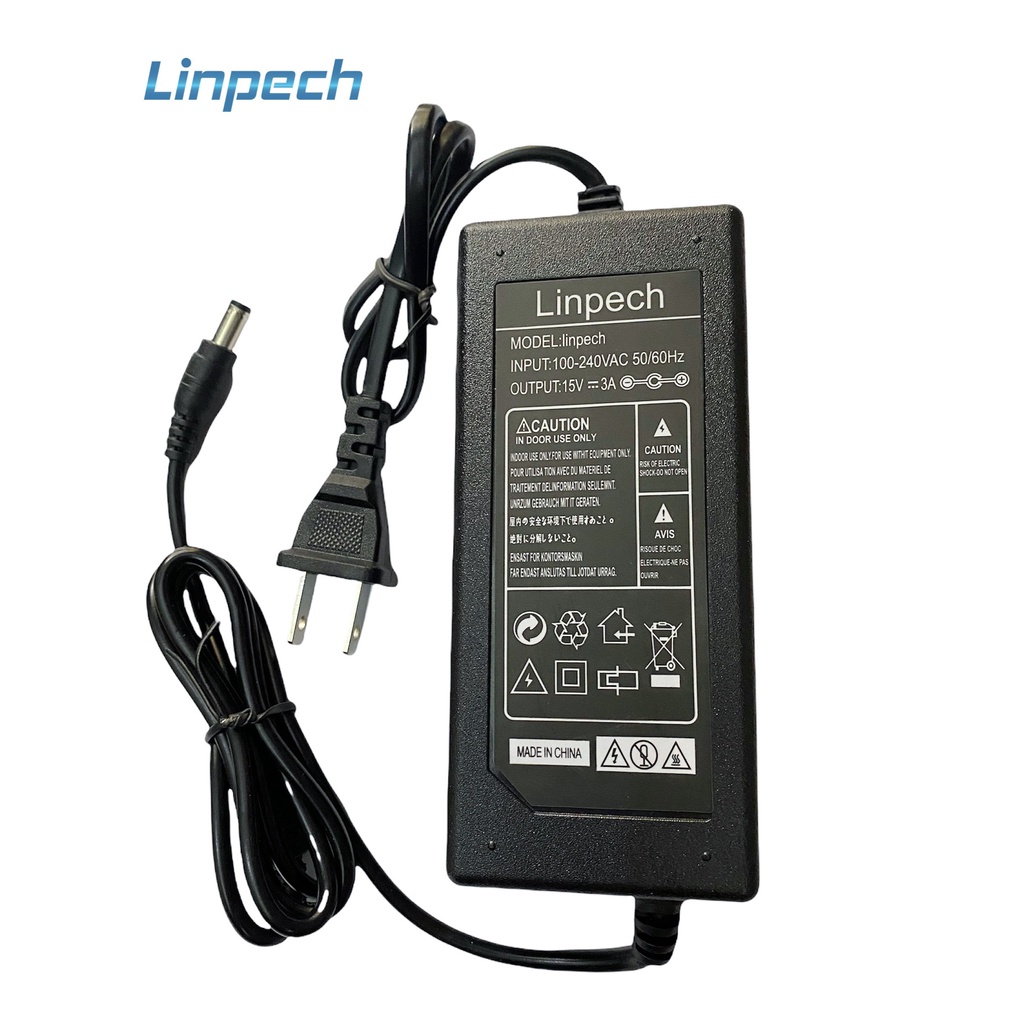 Adapter Nguồn Sạc Loa Kéo 15V 3A có đèn báo led. Chính Hãng Linpech