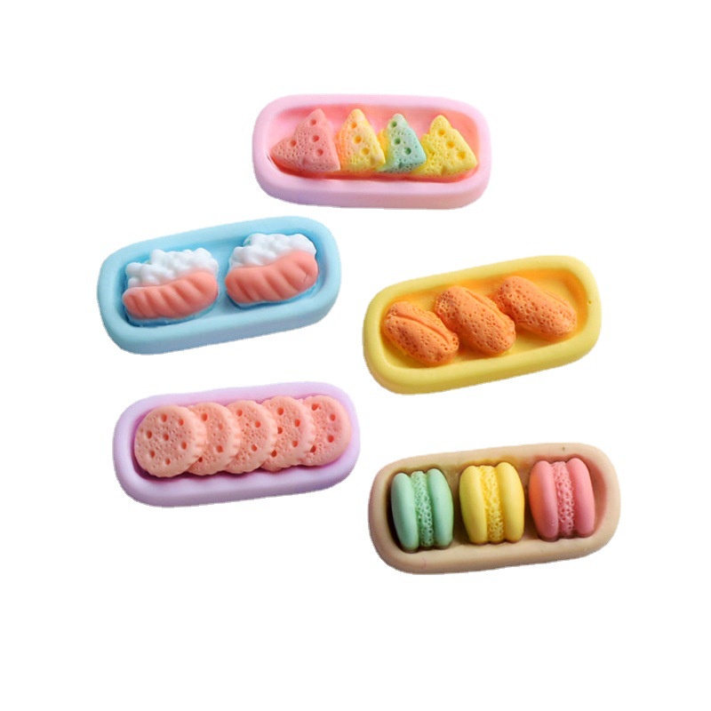 Set 10 Bánh Macaron Bằng Nhựa Resin Trang Trí Sổ Tay Diy