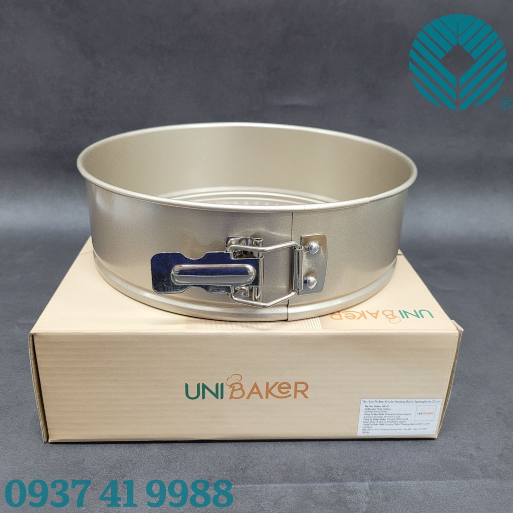 Khuôn tròn nướng bánh chống dính đế rời có khóa cao cấp 18cm, 20cm, 22cm - Đại Vạn Phát