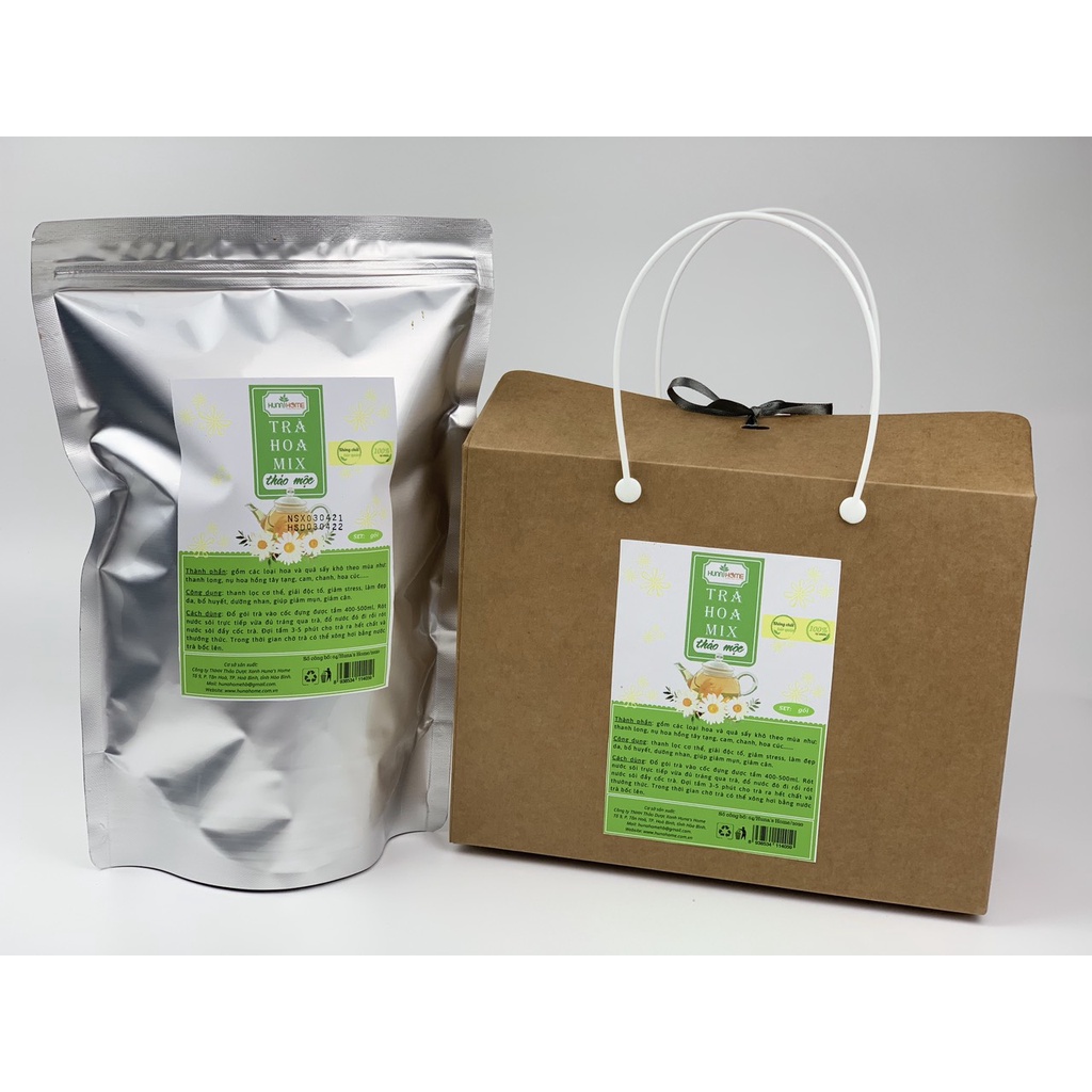 Trà hoa mix thảo mộc Huna's Home - ngủ ngon, mát gan, thanh lọc cơ thể, giúp giảm stress sau giờ làm việc căng thẳng