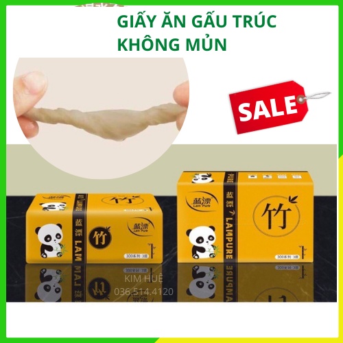 Giấy ăn gấu trúc Lampure mẫu mới siêu dai hàng chuẩn