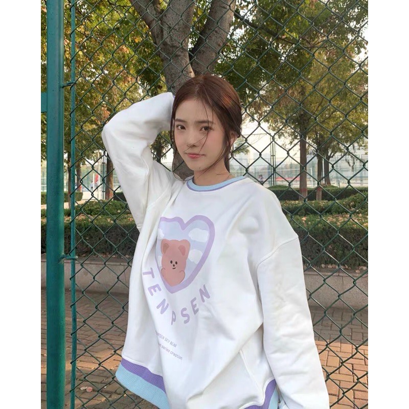 ÁO THUN DÀI TAY HÌNH GẤU DỄ THƯƠNG ULZZANG