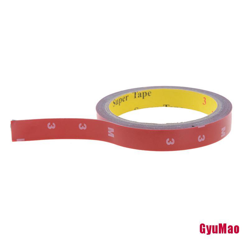 1 Cuộn Băng Keo Xốp Acrylic Hai Mặt Màu Đỏ Độ Bền Cao Dán Xe Hơi/Xe Tải