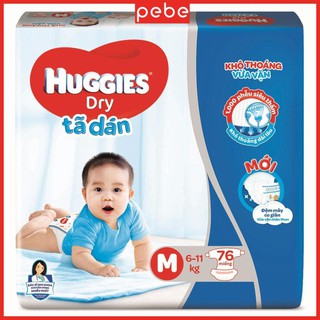 Bỉm huggies dán size m76/l68/xl62/xxl56