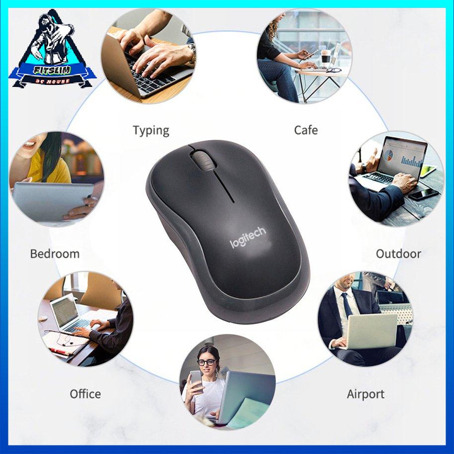 Chuột máy tính quang không dây USB M185 Bộ thu 2.4G mỏng cho Pc [6/25]