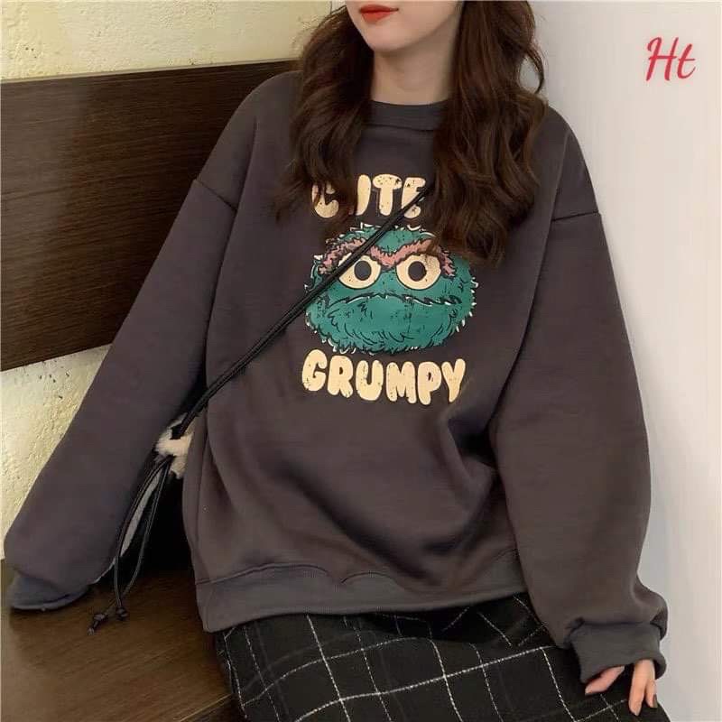 Áo swearter thú cute mặt xanh H2A