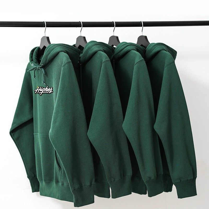 Áo khoác hoodie xanh rêu phù hợp nam nữ HECHOPOR MA MÁ