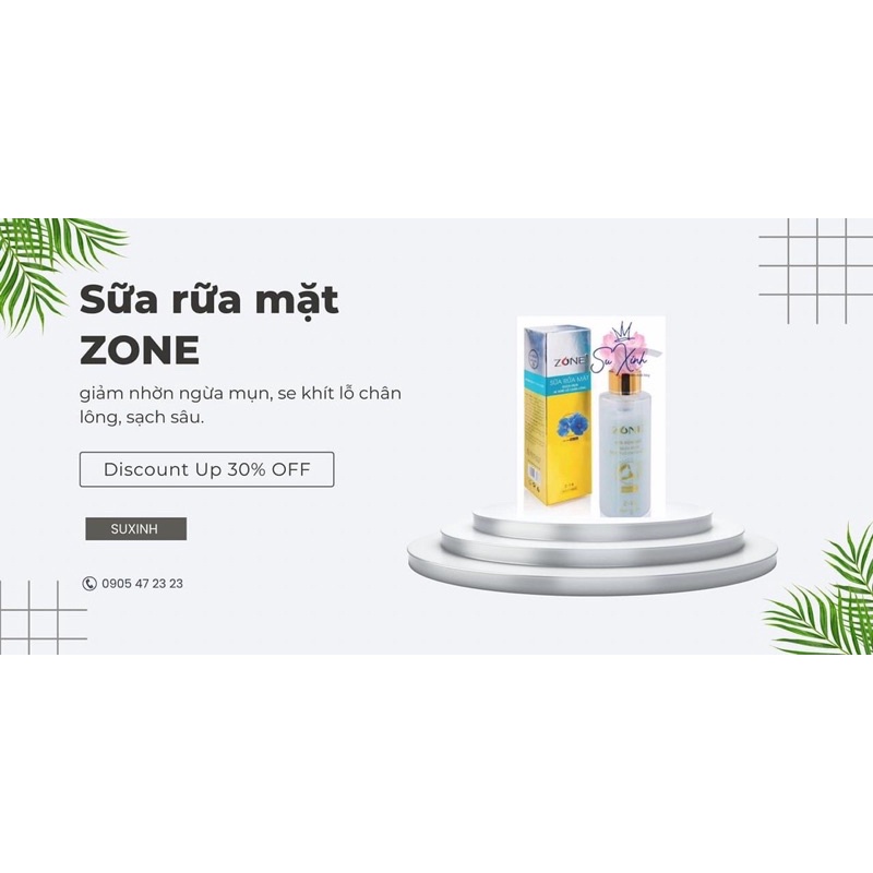 Sữa Rữa Mặt ZONE Ngừa Mụn Se Khít Lỗ Chân Lông 150ml
