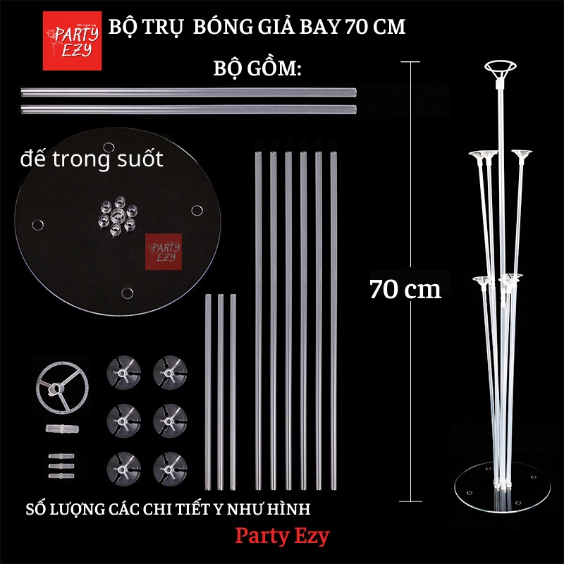 TRỤ NHỰA CẮM BONG BÓNG TRANG TRÍ 70CM, 1M, 1,6M