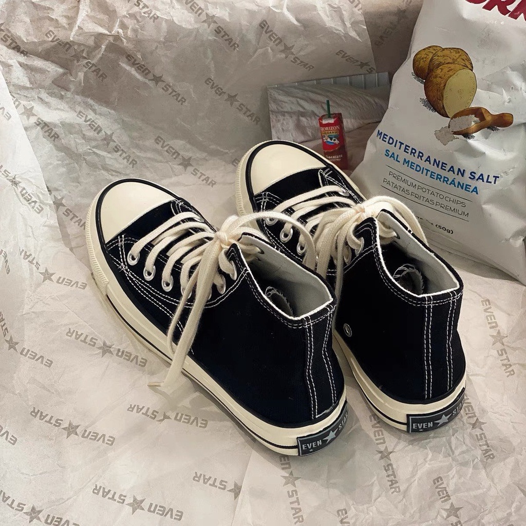 Giày Thể Thao, Giày Sneaker Hellyou mẫu CV All Star cổ cao, Nam Nữ Đen, Trắng Bản Siêu Cấp 2022