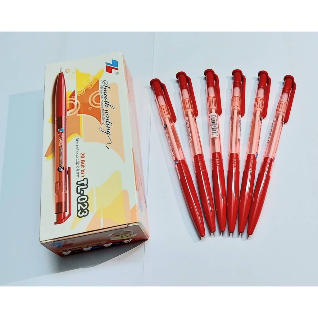 Hộp 20 cây bút bi Thiên Long TL-023 ngòi 0.8mm- Hàng chính hãng