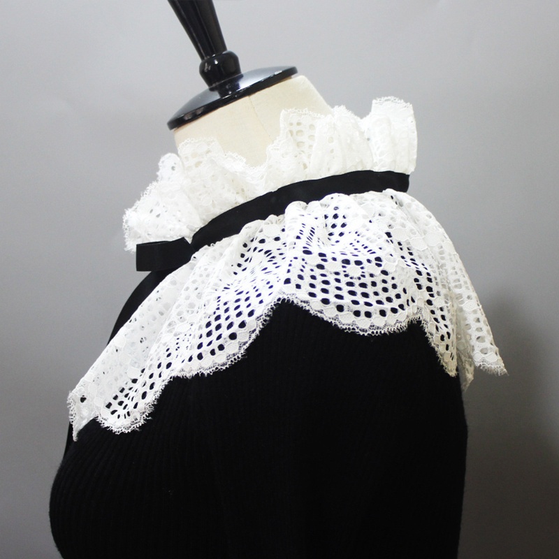 Vòng Cổ Choker Giả Xếp Ly Nhún Bèo Họa Tiết Caro Thắt Nơ Phong Cách Gothic Cho Nữ