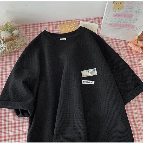 Áo Thun Nam Nữ Tổ Ong Logo Dày Mịn Thoáng Mát Thiết Kế Thời Trang Kiểu Dáng Năng Động Trẻ Trung