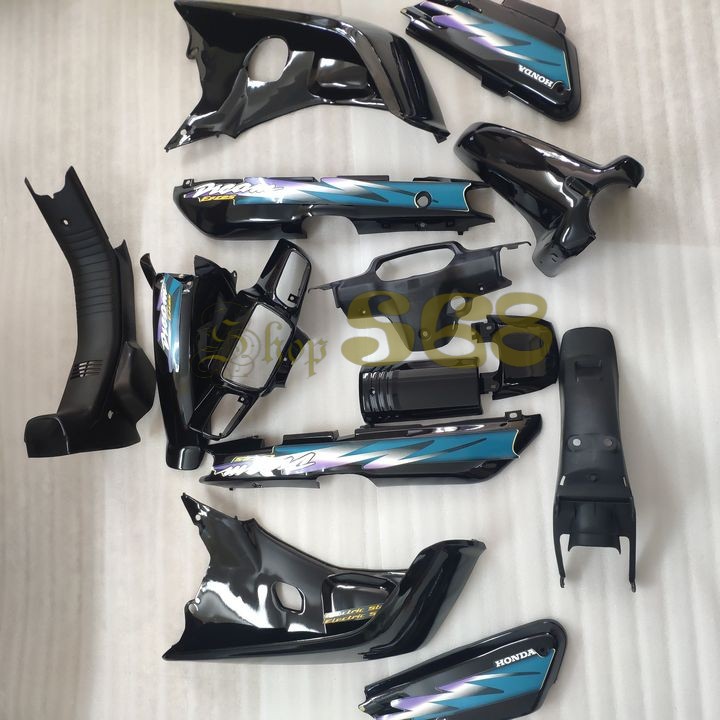 Bộ dàn áo xe Dream lùn màu Đen  Bộ nhựa ABS nguyên sinh xe Dream 3 cao cấp -S1351