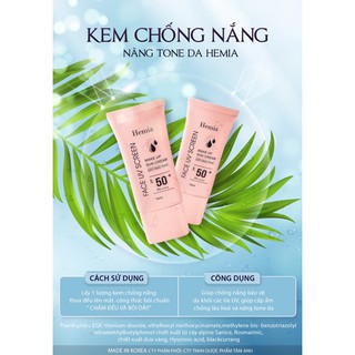 Combo 2 kem chống nắng hemia