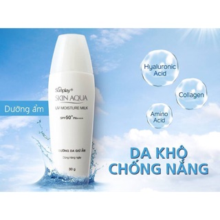 Kem chống nắng Sunplay nắp trắng cho da khô
