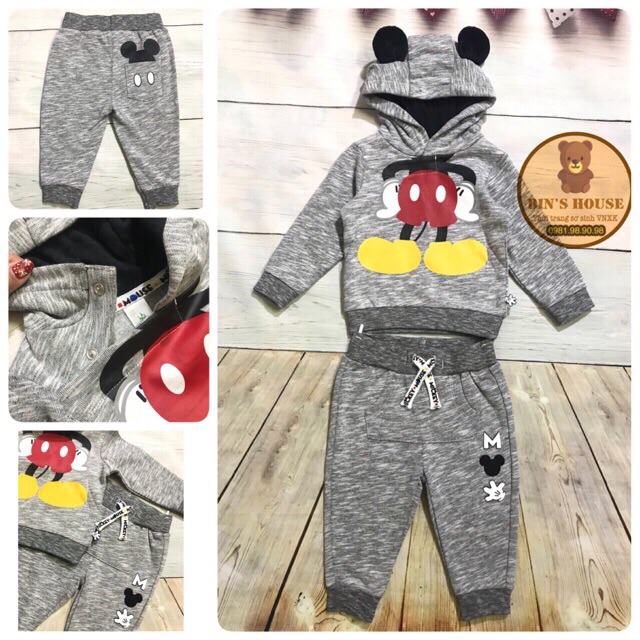 Bộ nỉ Mickey sz 0-12m