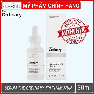 Serum trắng da THE ORDINARY ngăn ngừa mụn thâm mụn sáng sa NIACINAMIDE 10% + ZINC 1% (30ml)