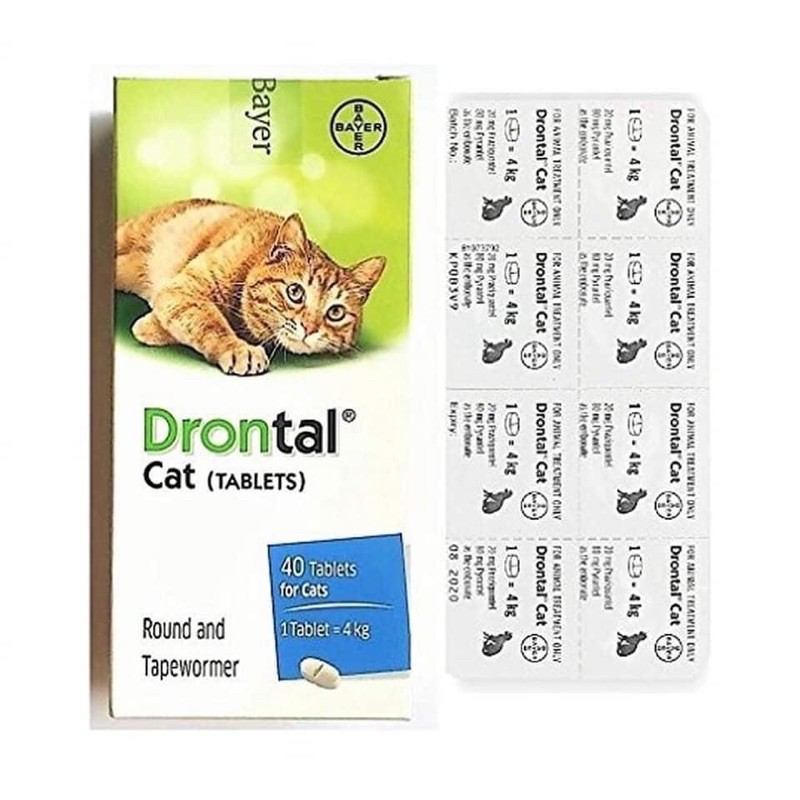 Drontal Cat - Viên hỗ trợ tiêu hoá cho mèo 🐈