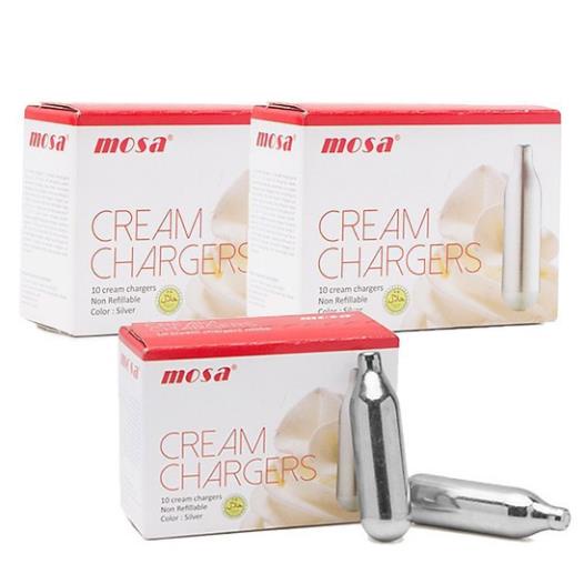 Hộp gas Mosa N2O 10 Viên dùng cho bình xịt kem tươi - chất lượng đảm bảo - an toàn khi sử T199H