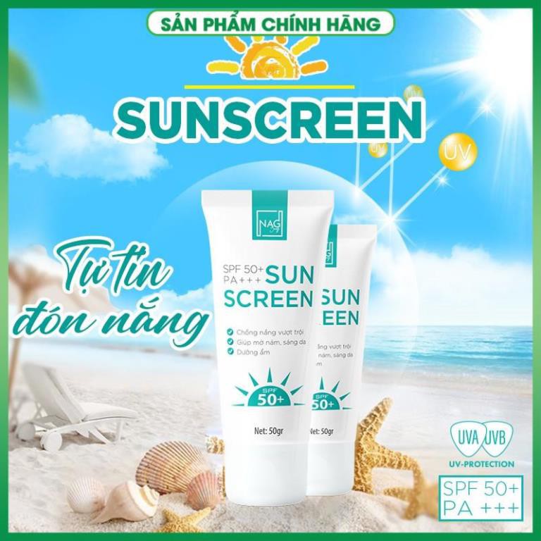 Kem chống nắng SUN SCREEN 50+++ tính chất vật lý chống nắng hiệu quả cho da