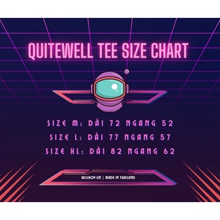 (M, L, XL) QUITEWELL TEE - ÁO UNISEX SIZE USA