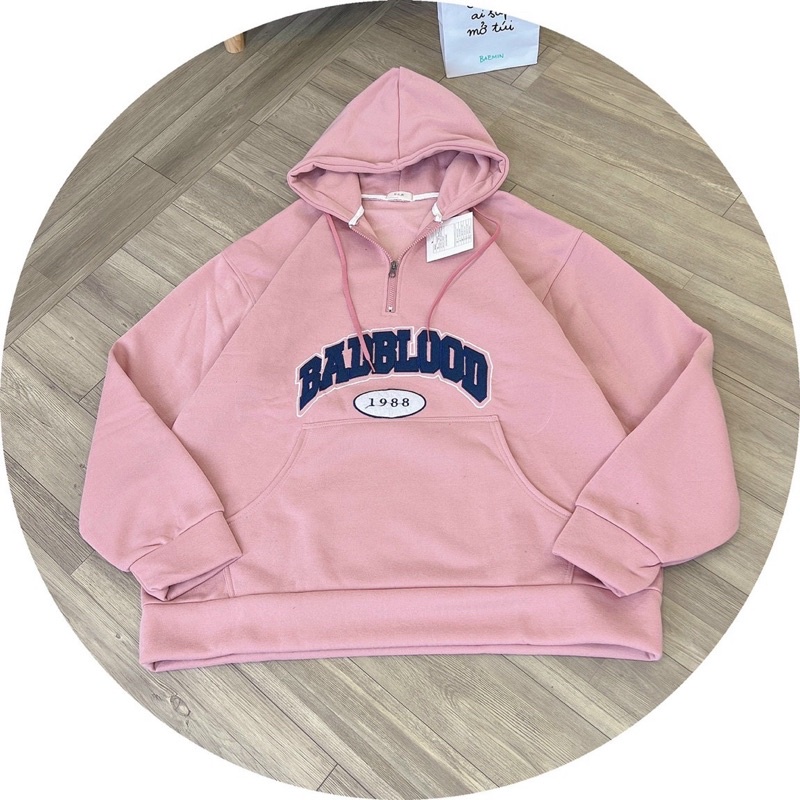 Áo khoác form đại nỉ chui lót lông xịn xò