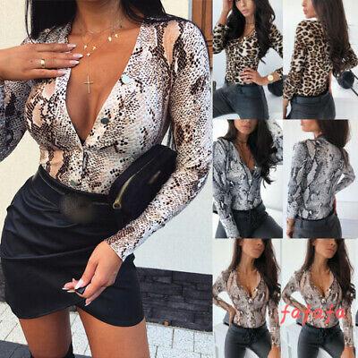 Áo liền quần Tay Dài Họa Tiết Da Rắn Gợi Cảm Cho Nữ | BigBuy360 - bigbuy360.vn