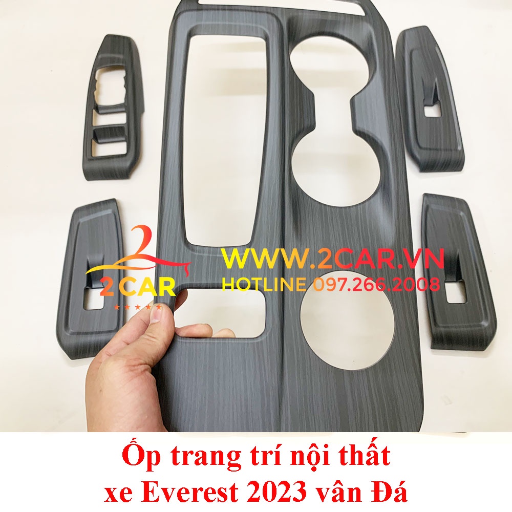 Ốp nội thất vân đá xe Ford Everest , Ranger 2022, 2023 hàng nhựa ABS cao cấp dành có đủ bản 1 cầu và 2 cầu