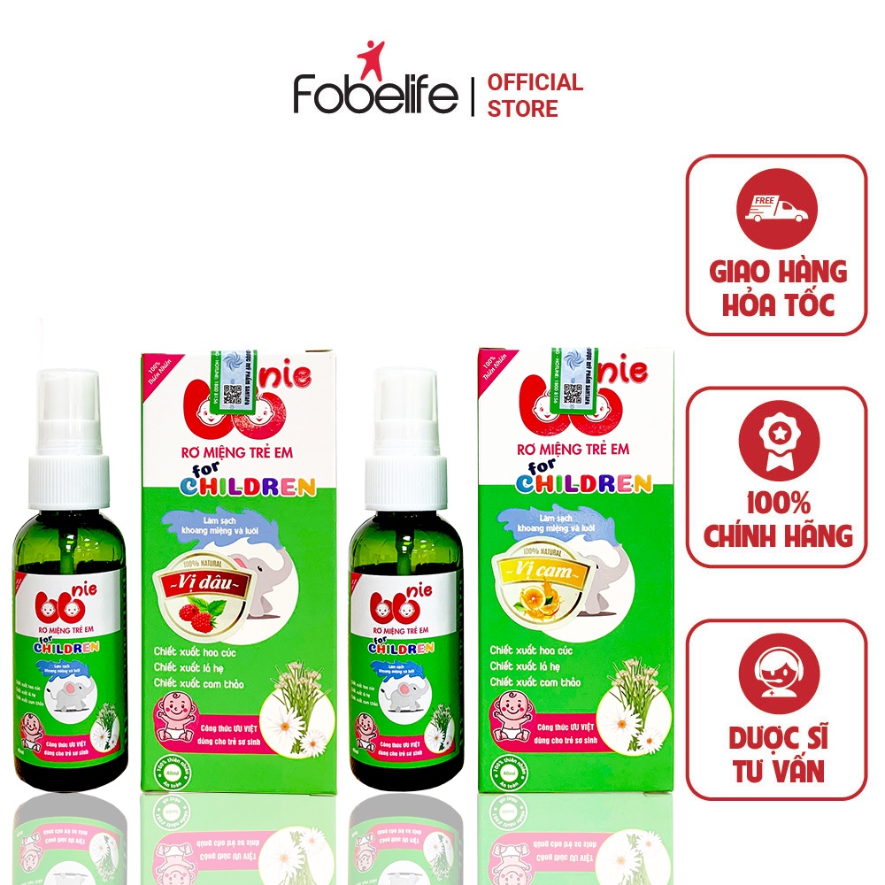 Dung Dịch Xịt Rơ Miệng BBNIE SANTAFA Giúp Làm Sạch Phòng Tránh Các Bệnh Răng Miệng Cho Trẻ Chai 40ml