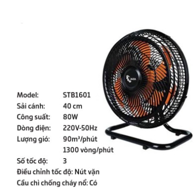 Quạt sàn Asia TURBO 6 cánh -  FREE SHIP  bán công nghiệp - ASSTB1601-DV0