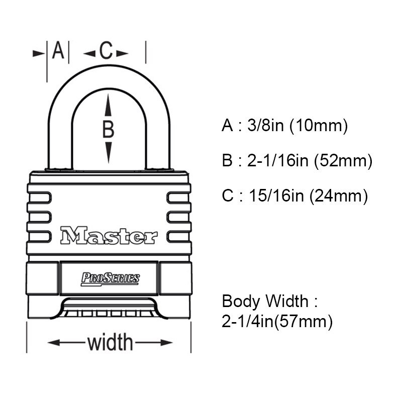 [KHOÁ CHỐNG CẮT] Khóa số Master Lock Gọng Dài 1175DLH Thân Đồng Dài 57MM - Khoá Nhà, Khoá Xe, Khoá Kho [Sẵn - Freeship]