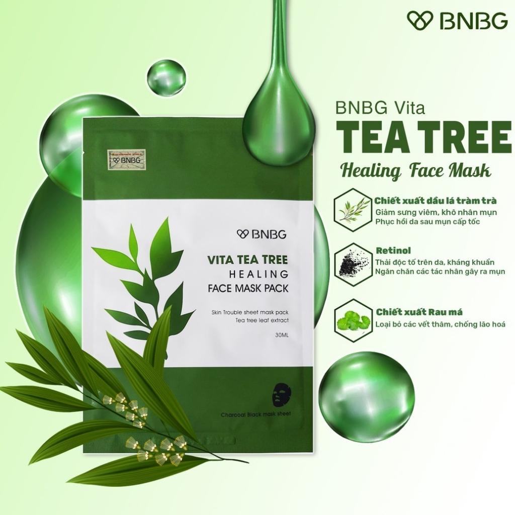 Mặt Nạ Tràm Trà BNBG Thải Độc, Giảm Mụn Vita Tea Tree Healing Face Mask Pack  30ml