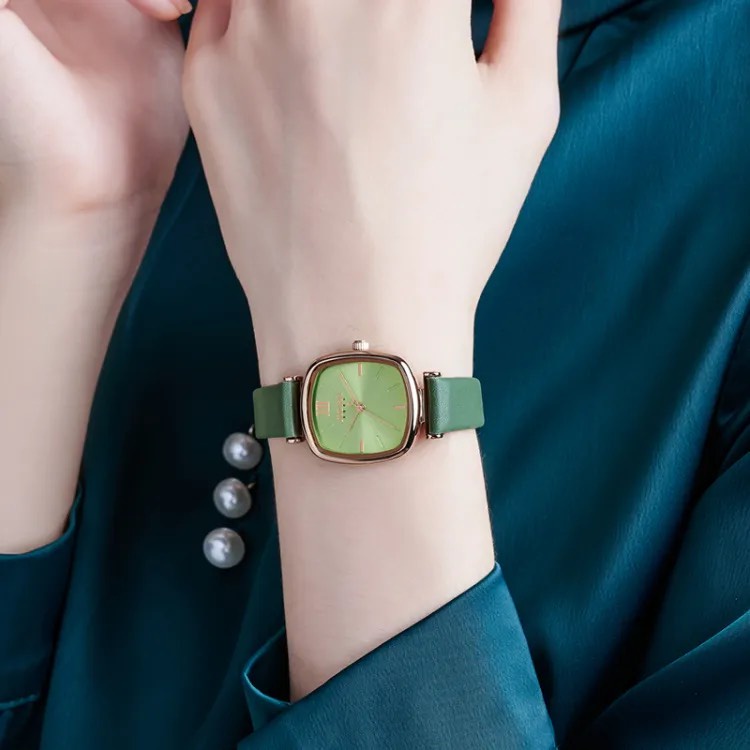 Đồng Hồ Nữ JA-1342B Julius Hàn Quốc Dây Da (Xanh nhạt)