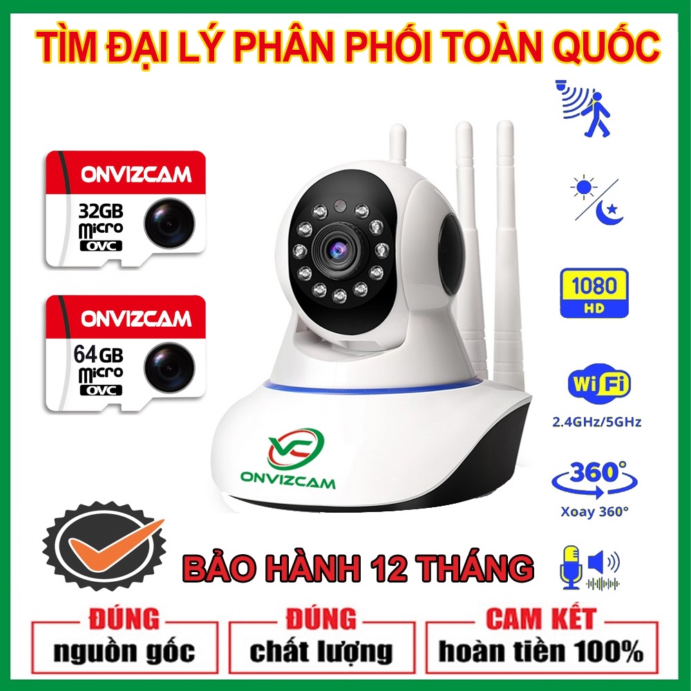 Camera WIFI 3 Râu kèm thẻ nhớ xoay 360 ,đàm thoại 2 chiều ONVIZCAM v5 / cc1021 CareCam Pro nâng cấp từ Yoosee, carecam