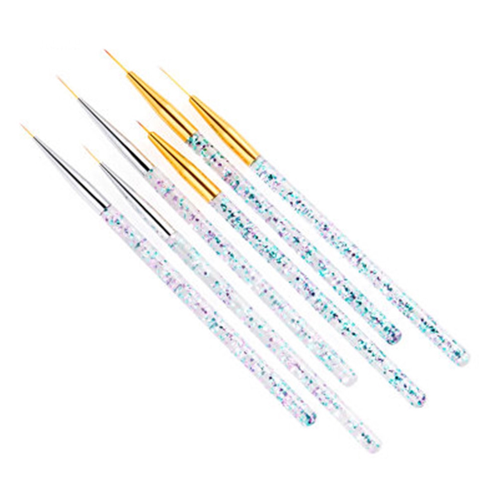[Hàng mới về] Bộ 3 bút cọ vẽ trang trí móng nghệ thuật 3d màu gradient lấp lánh xinh đẹp