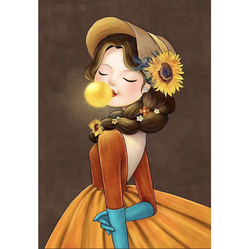 Tranh Canvas Treo Tường Trang Trí Phòng Khách / Phòng Ngủ Cho Bé Gái | BigBuy360 - bigbuy360.vn