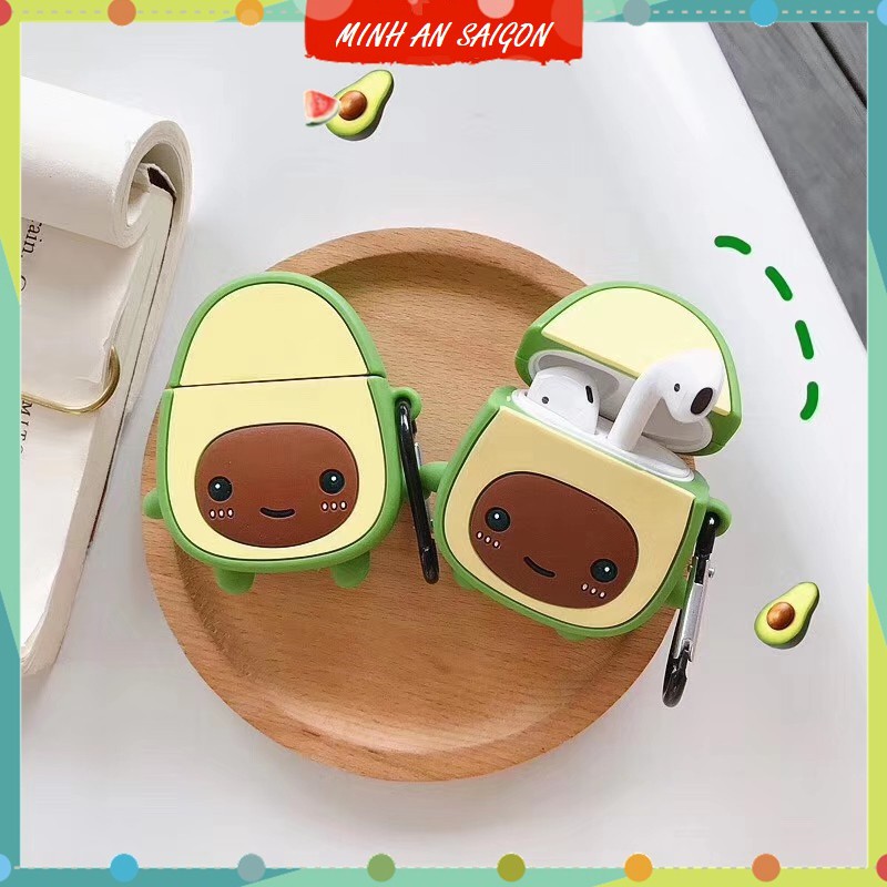 Case AirPods 1/2/Pro Vỏ Bọc Tai Nghe AirPods 1/2 hình Quả Bơ Siêu Cute - MINH AN SAIGON