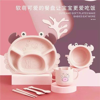 Set bộ đồ ăn dặm cho bé bằng lúa mạch.