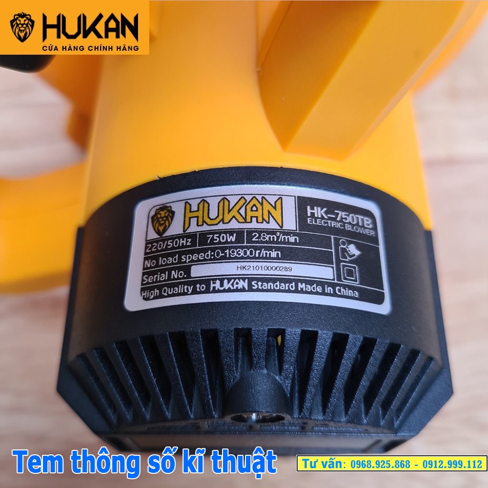 Máy thổi bụi cầm tay Hukan HK-750TB | 750W - 6 Tốc độ