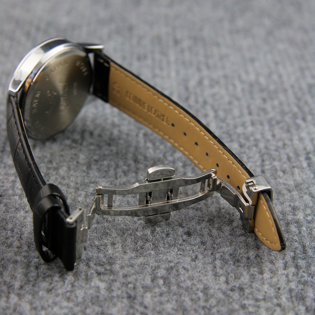 Đồng hồ nam OG1929 dây da đen cao cấp mặt kính chống xước, chống nước sang trọng - Bảo hành 12 tháng