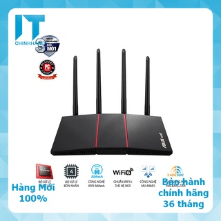 Mua Bộ Phát Wifi Router ASUS RT-AX55 Gaming  Wifi AX1800 2 băng tần  Wifi 6 (802.11ax)  AiMesh WIFI Mesh - Hàng Chính Hãng