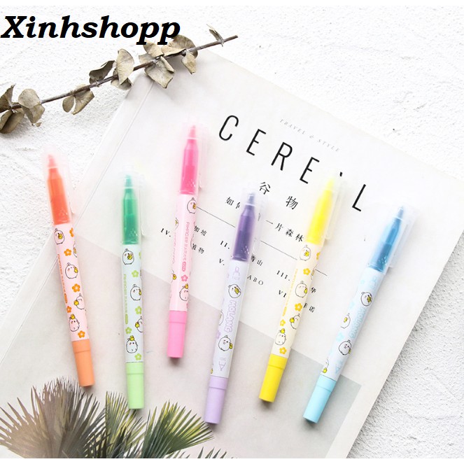 Bút Đánh Dấu Dòng 2 Đầu Thỏ Molang